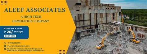 ALEEF ASSOCIATES - Old Building Demolition Contractors In Chennai / Debris And Rubbish Supplier